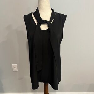 Ann Taylor Black Sleeveless Blouse Small
